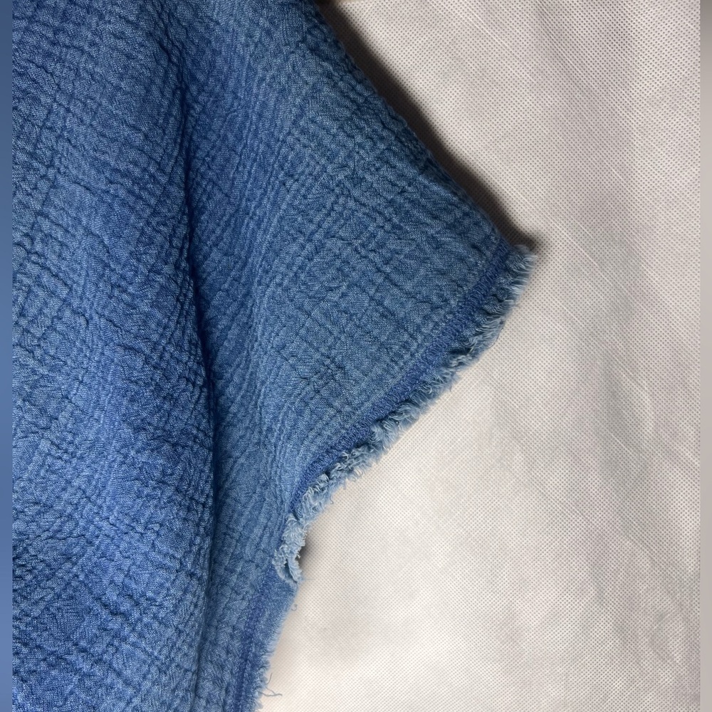 Aerie Gauzy Flutter Sleeve Dress Indigo Wash Size Large - Picture 5 of 6